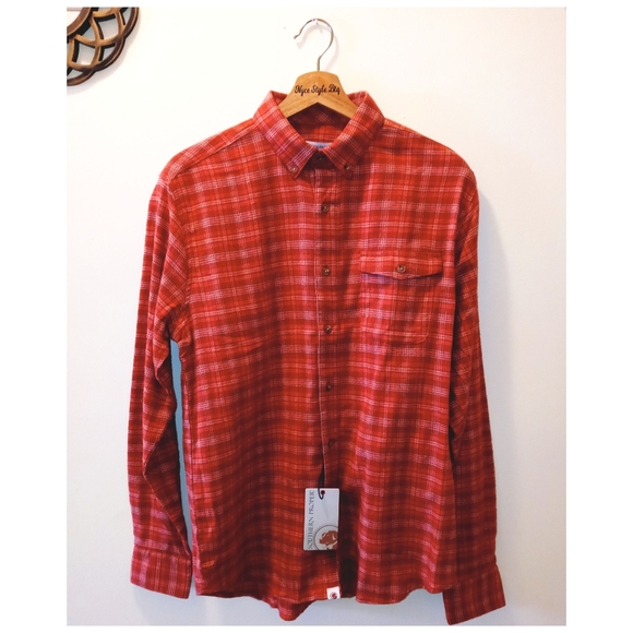 Southern‎ Proper Fosters Flannel Brick Button Down Men's Plaid Shirt - Picture 1 of 4